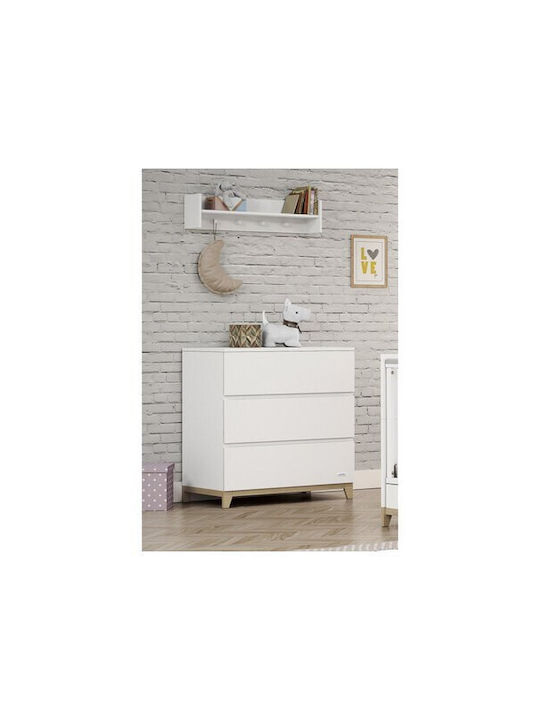 Casababy Zoom Seturi De Mobilier Pentru Copii Cu Pat Și Sertar Alb