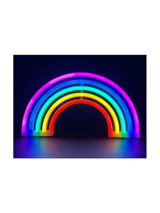 Aca Led Kids Decorative Lamp Rainbow Multicolour 30x2cm