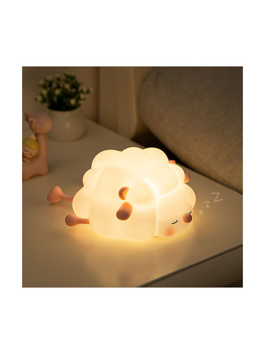 ARlight Led Παιδικό Φωτιστικό Πορτατίφ Αφής Λευκό 14x14x8εκ.
