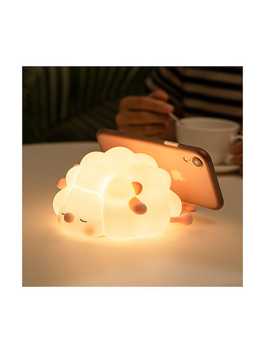 ARlight Lumini LED Lampă portabilă pentru copii Atingere Alb 14x14x8εκ.