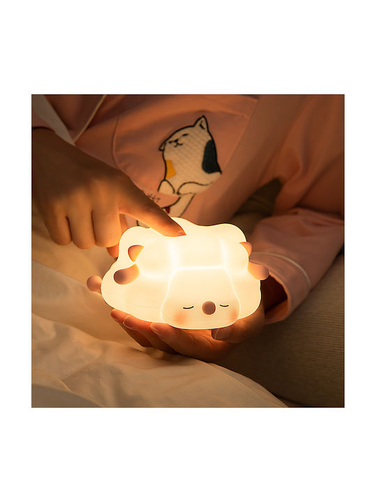 ARlight Lumini LED Lampă portabilă pentru copii Atingere Alb 14x14x8εκ.