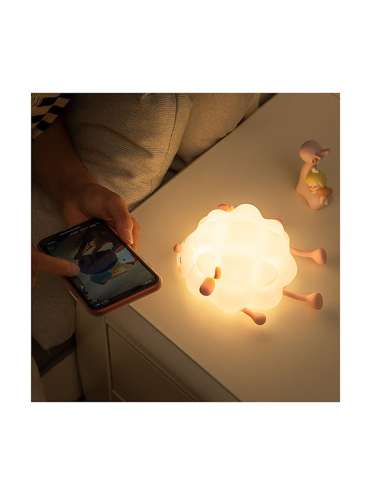 ARlight Lumini LED Lampă portabilă pentru copii Atingere Alb 14x14x8εκ.