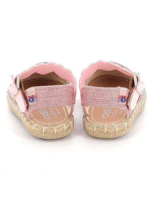 Kids Espradrilles with Adjustable Metal Clasp Pink