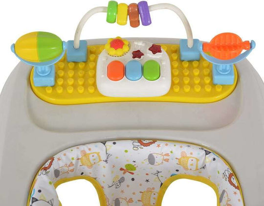 Moni Baby Walker with Music for 6+ Months Gray