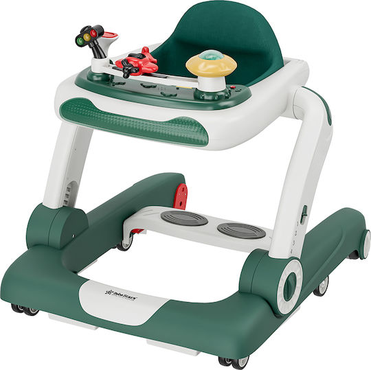 Bebe Stars Airplane Baby Walker with Music for 7+ Months Green