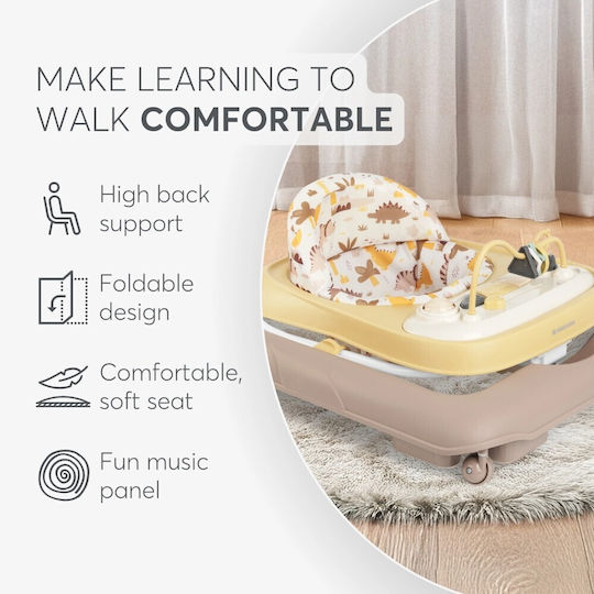 Kikka Boo Baby Walker with Music for 6+ Months Green