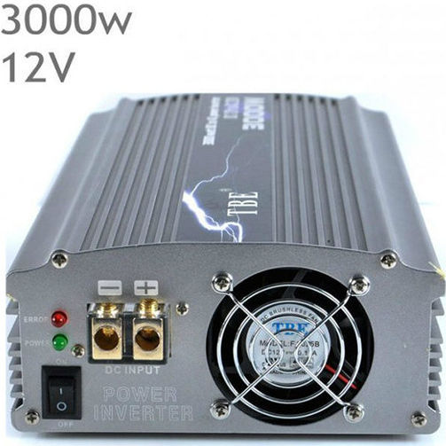 Tbe Inverter Инвертор за кола Модифицирана синусоидална вълна 3000W за преобразуване на 12V DC в 220V AC