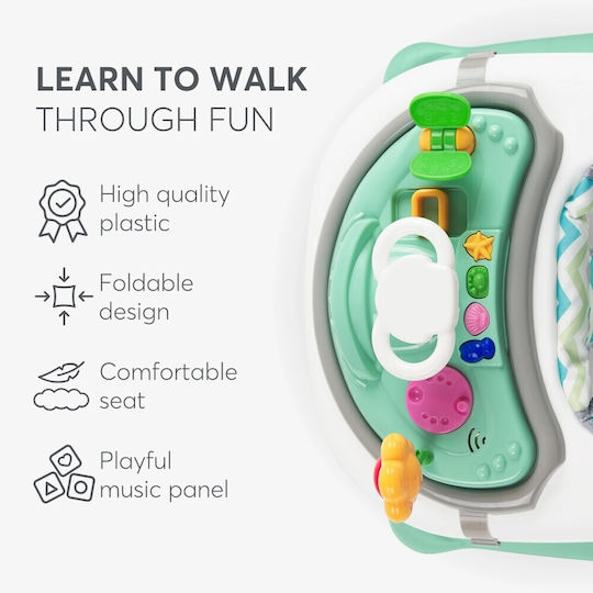 Kikka Boo Baby Walker with Music for 6+ Months Green