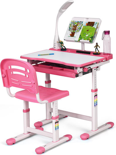 Kids Desk made of Melamine Pink 66x49.5x54cm