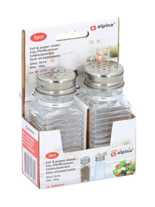 Alpina Appliances Salt and Pepper Set Glass 2pcs