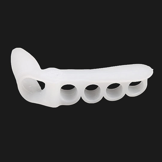 Set 2 Bucăți Protectoare pentru Bătături Separator 5 Degete Silicon Alb