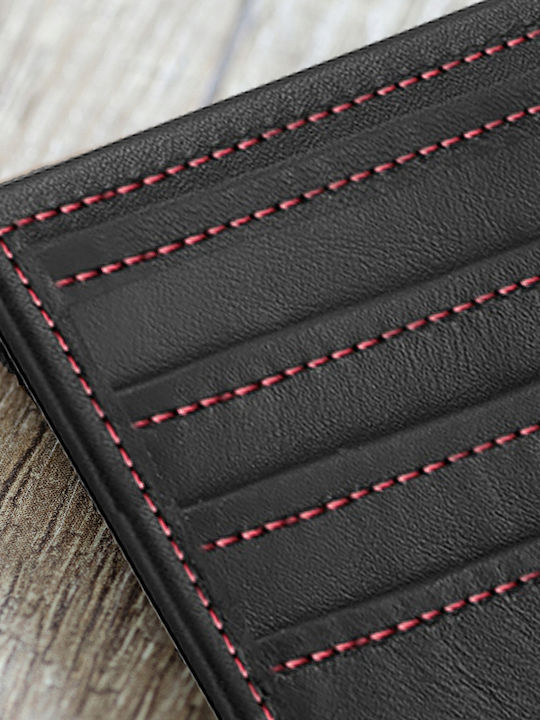 Leather Men's Wallet Cards with RFID Black