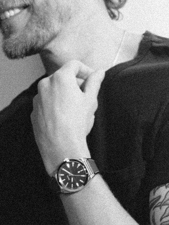 Fossil Trei Ceasuri Barbat 42mm Baterie cu Maro Brățară din Metal