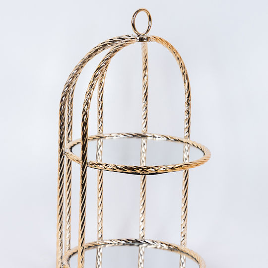 Μεταλλική Ορντεβιέρα Χρυσή Ø23xY42cm Π23xΜ48xΥ42cm Μεταλλική Ορντεβιέρα Χρυσή Ø23xY42cm Π23xΜ48xΥ42cm