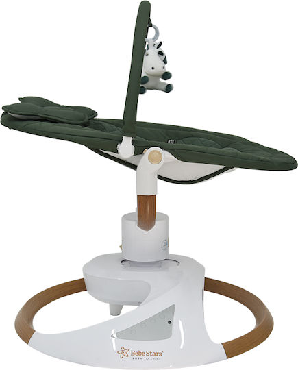 Bebe Stars Elektrisch Baby Relax Schaukel Snuggle mit Musik und Vibration Forest Green für Kind bis 9kg