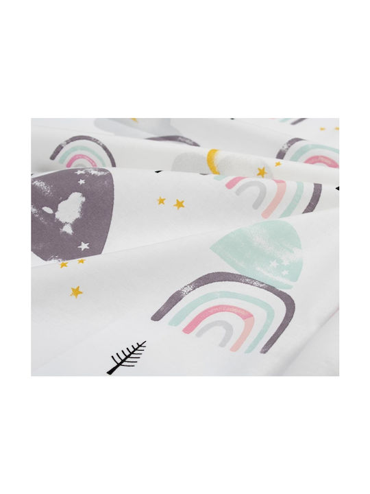 Dimcol Bebe Бебешки Чаршаф За Количка Памук с ластик Бял 70x140бр
