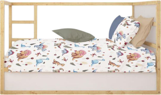 Dimcol Комплект Бебешки Чаршафи За Количка Памучни Бели 120x160бр 3бр
