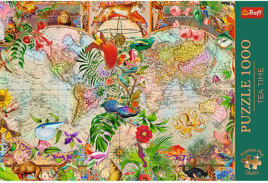 Puzzle 1000 Premplus Harta Antică Ceai...12077