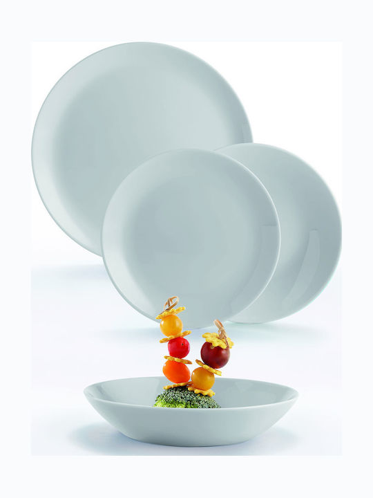 Luminarc Diwali Granit Gray Porcelain Dinnerware Set 18pcs