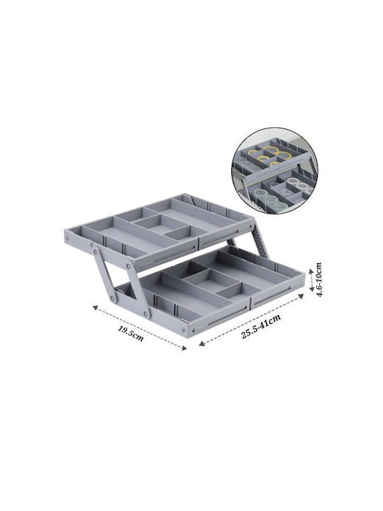 Plastic Tabletop Spice Rack Organizer Gray