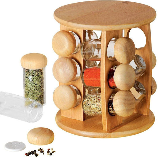 Orion Plastic Tabletop Spice Rack with Stand Orion Brown 12pcs