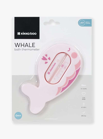 Kikka Boo Whale Pink Bath Thermometer