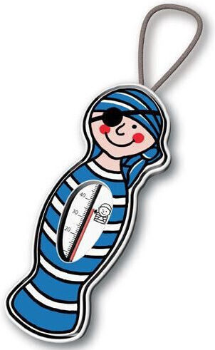 TFA Analog Bade-Thermometer Pirate Bath Thermometer 0°C bis 45°C Blau 14.3006