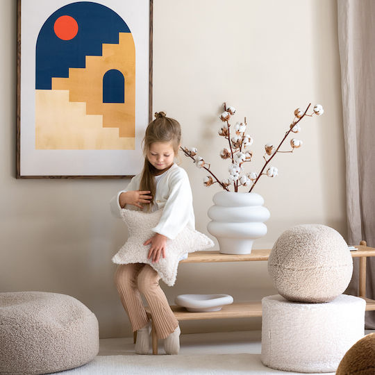 WigiWama Pernă Decorativă Pentru Copii Stea Ecru 40x40cm