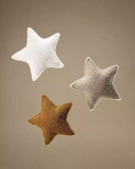 WigiWama Pernă Decorativă Pentru Copii Stea Ecru 40x40cm