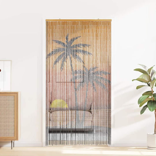 vidaXL Bamboo Door Curtain Multicolour 90x220cm 4017444