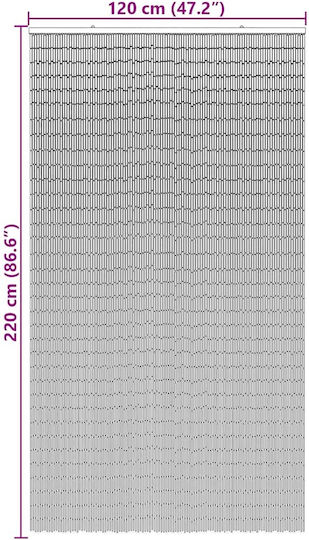 vidaXL Türvorhang aus Bambus Gray 120x220cm 4017451