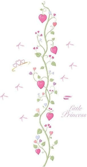 Roommate Kids Growth Height Chart Wall Sticker with Design Princesses Height chart "Μικρή Πριγκίπισσα"