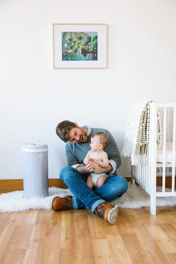 Ubbi Diaper Disposal Bin Grey