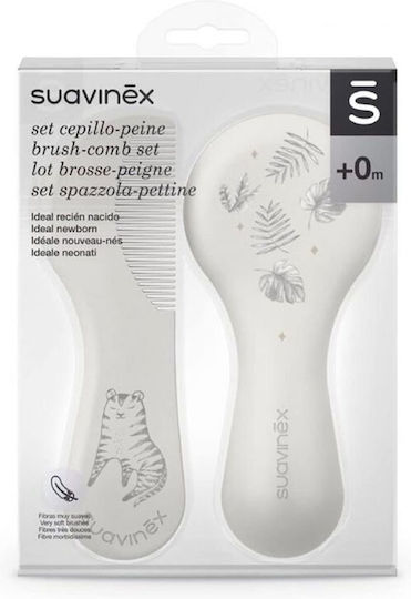 Suavinex Baby Brush & Comb Beige 2pcs