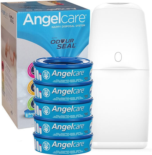 AngelCare Κάδος Απόρριψης Πανών Λευκός 6τμχ