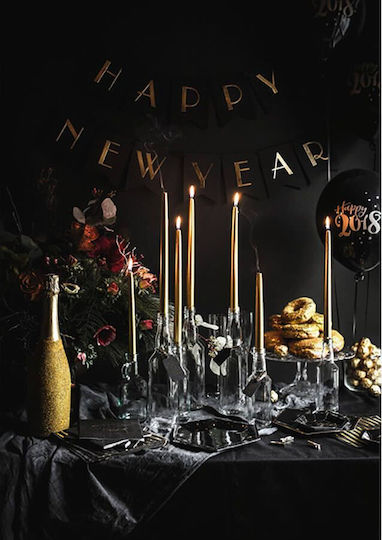 PartyDeco Διακοσμητικό Κερί Κηροπηγίου Χρυσό 10τμχ PartyDeco Διακοσμητικό Κερί Κηροπηγίου Χρυσό 10τμχ