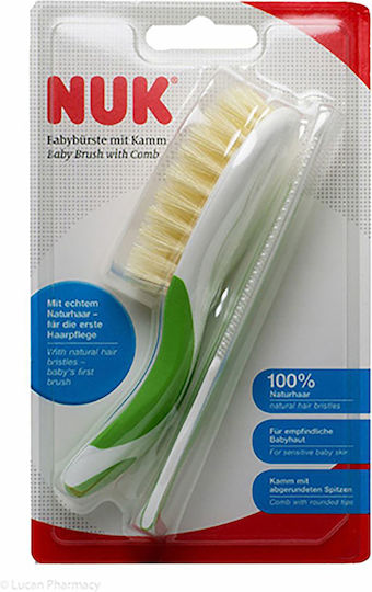 Nuk Baby Brush & Comb Green 2pcs