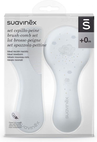 Suavinex Βρεφική Βούρτσα & Χτένα Μπλε 2τμχ