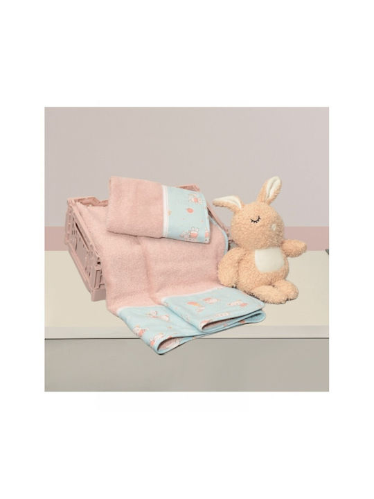 Oliver Baby Σετ Πετσέτες Εμπριμέ 2 Τεμ Σχεδιο 212 100% Βαμβάκι 450 Γρμ Τμ 30χ50 70χ120 Ελληνικής Ραφής