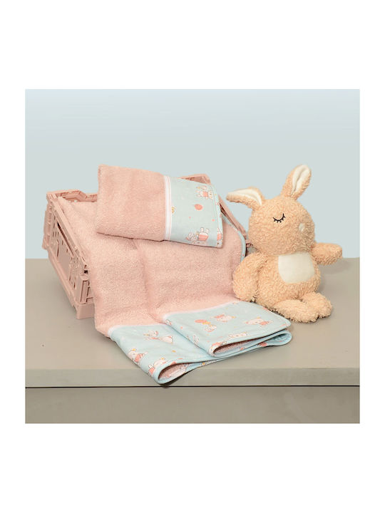 Oliver Baby Σετ Πετσέτες Εμπριμέ 2 Τεμ Σχεδιο 212 100% Βαμβάκι 450 Γρμ Τμ 30χ50 70χ120 Ελληνικής Ραφής