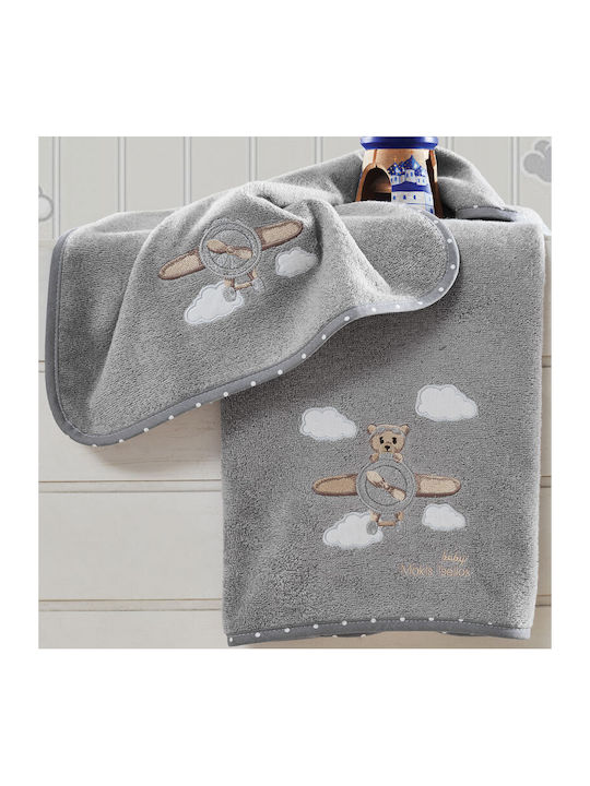 Makis Tselios Home Set Babyhandtücher 2 Stück Gray Horizon Gewicht 450gr/m²
