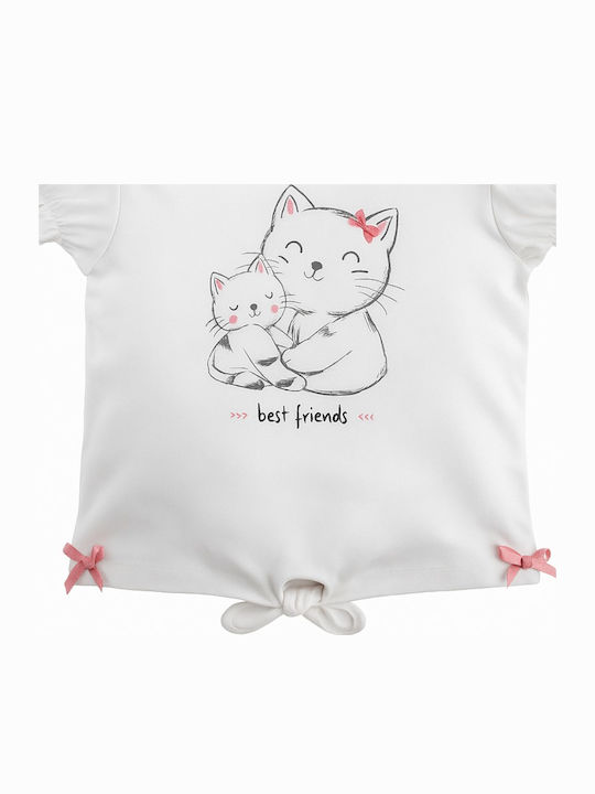 Kids Top Short-sleeved White