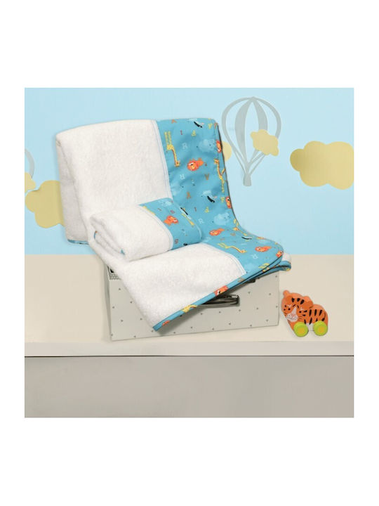 Oliver Baby Σετ Πετσέτες Εμπριμέ 2 Τεμ Σχεδιο 216 100% Βαμβάκι 450 Γρμ Τμ 30χ50 70χ120 Ελληνικής Ραφής