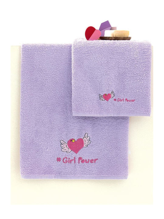 Palamaiki Σετ Βρεφικές Πετσέτες 2τμχ Girlpo Girlpo Βάρους 380gr/m²