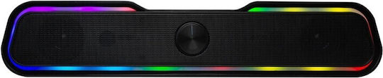 RED5 ZETA Computerlautsprecher mit RGB-Beleuchtung und Bluetooth Leistung 10W in Schwarz Farbe
