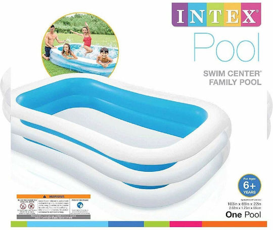 Intex Swim Center Children's Inflatable Swimming Pool 770lt 262x175x56cm Blue-White