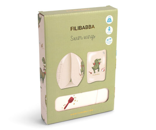 Filibabba Swim Wings Dino Beach Παιδικά Μπρατσάκια Σχέδιο Δεινόσαυρος 1σετ
