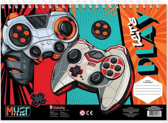 Drawing Pads Must Lets Play Basketball 23x33 Cm Stickers 2 Designs Diakakis Imports S.a