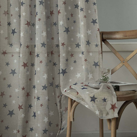 Beauty Home Παιδική Κουρτίνα με Τρουκς Beige 280x280εκ.