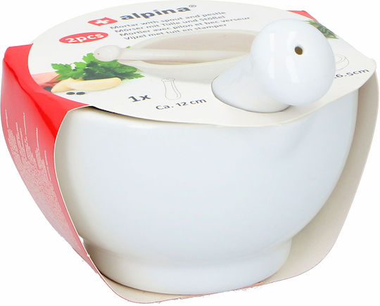Alpina Appliances Γουδί από Πορσελάνη 11x6.5cm
